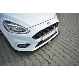 Накладка сплиттер на передний бампер Вар4 на Ford Fiesta VIII ST-Line